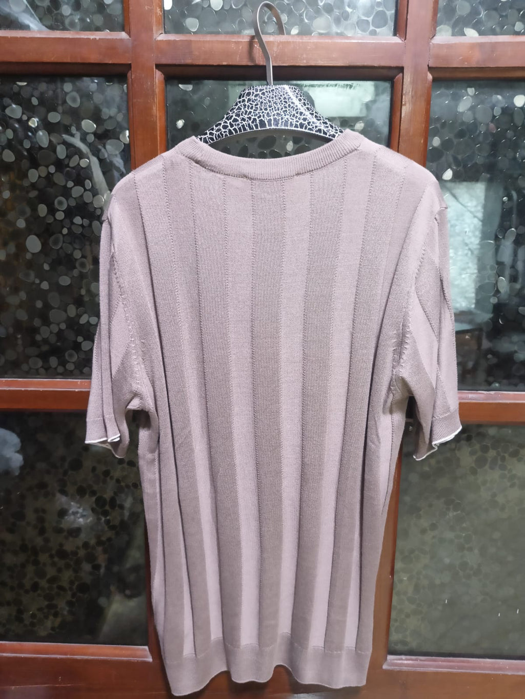 Brunello Cucinelli - Ribbed Cotton-Silk Knit T-Shirt in Sand