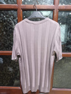 Brunello Cucinelli - Ribbed Cotton-Silk Knit T-Shirt in Sand