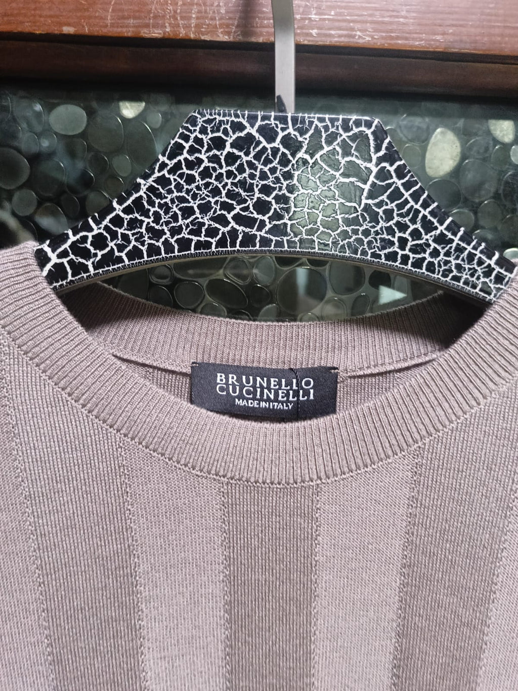 Brunello Cucinelli - Ribbed Cotton-Silk Knit T-Shirt in Sand