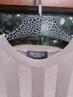Brunello Cucinelli - Ribbed Cotton-Silk Knit T-Shirt in Sand
