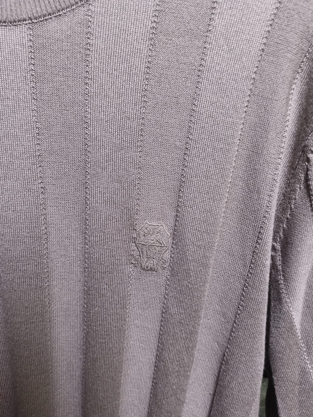 Brunello Cucinelli - Ribbed Cotton-Silk Knit T-Shirt in Sand