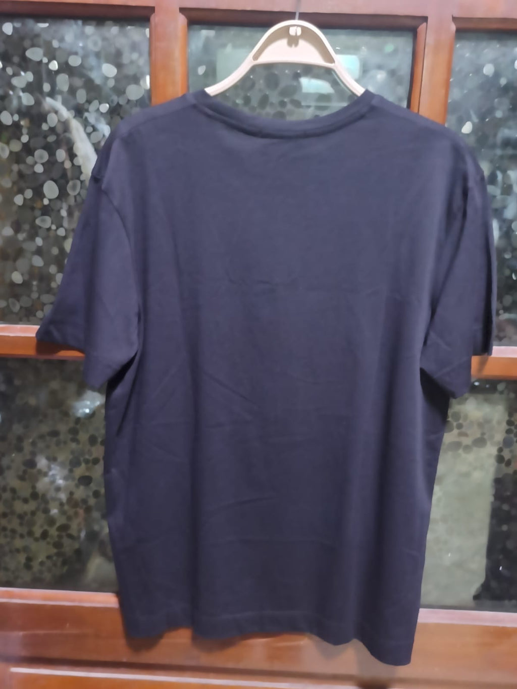 Hermès - Embroidered Leather Equestrian Motif T-Shirt in Black Cotton