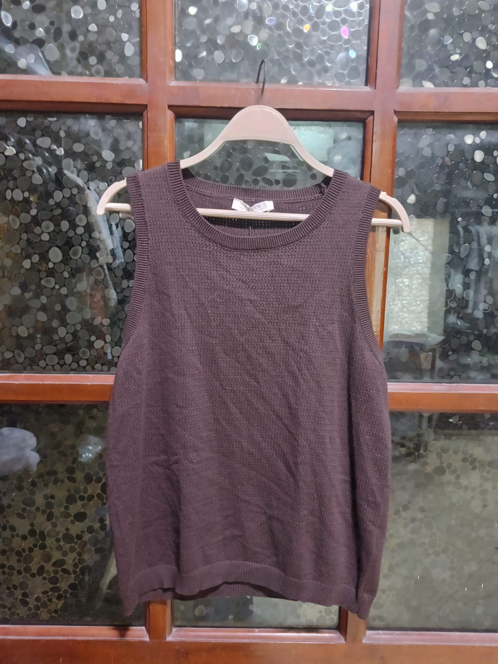 ANTESH - Ribbed Cotton-Cashmere Blend Knit Vest in Espresso Brown