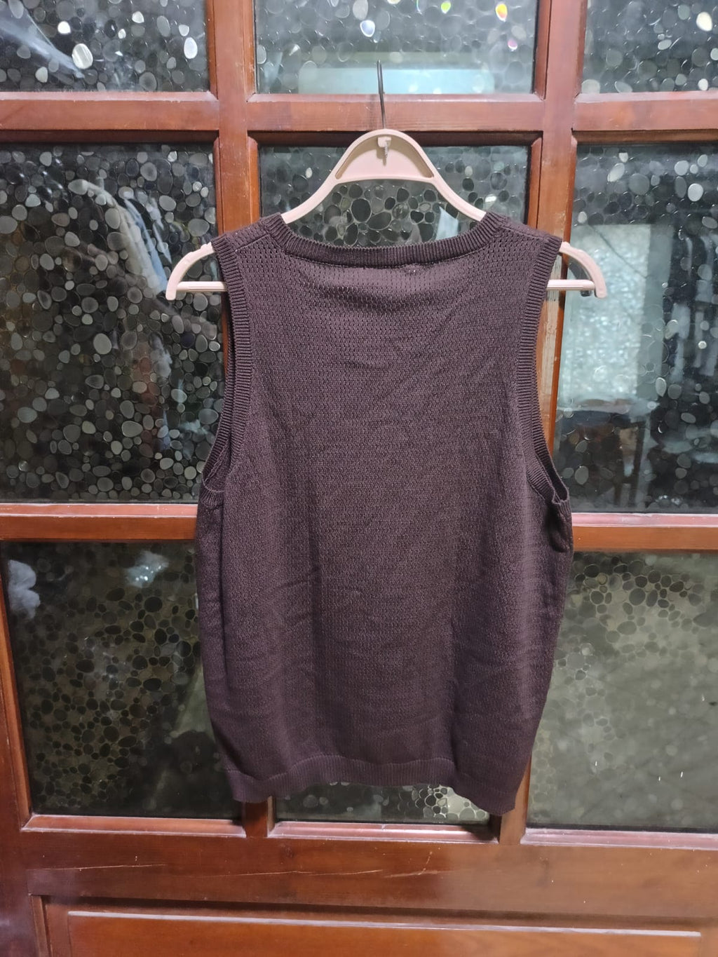 ANTESH - Ribbed Cotton-Cashmere Blend Knit Vest in Espresso Brown