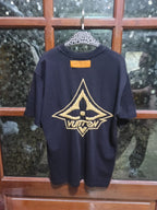Louis Vuitton - Embroidered "L. VUITTON" Signature Cotton T-Shirt in Black