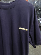 Louis Vuitton - Embroidered "L. VUITTON" Signature Cotton T-Shirt in Black