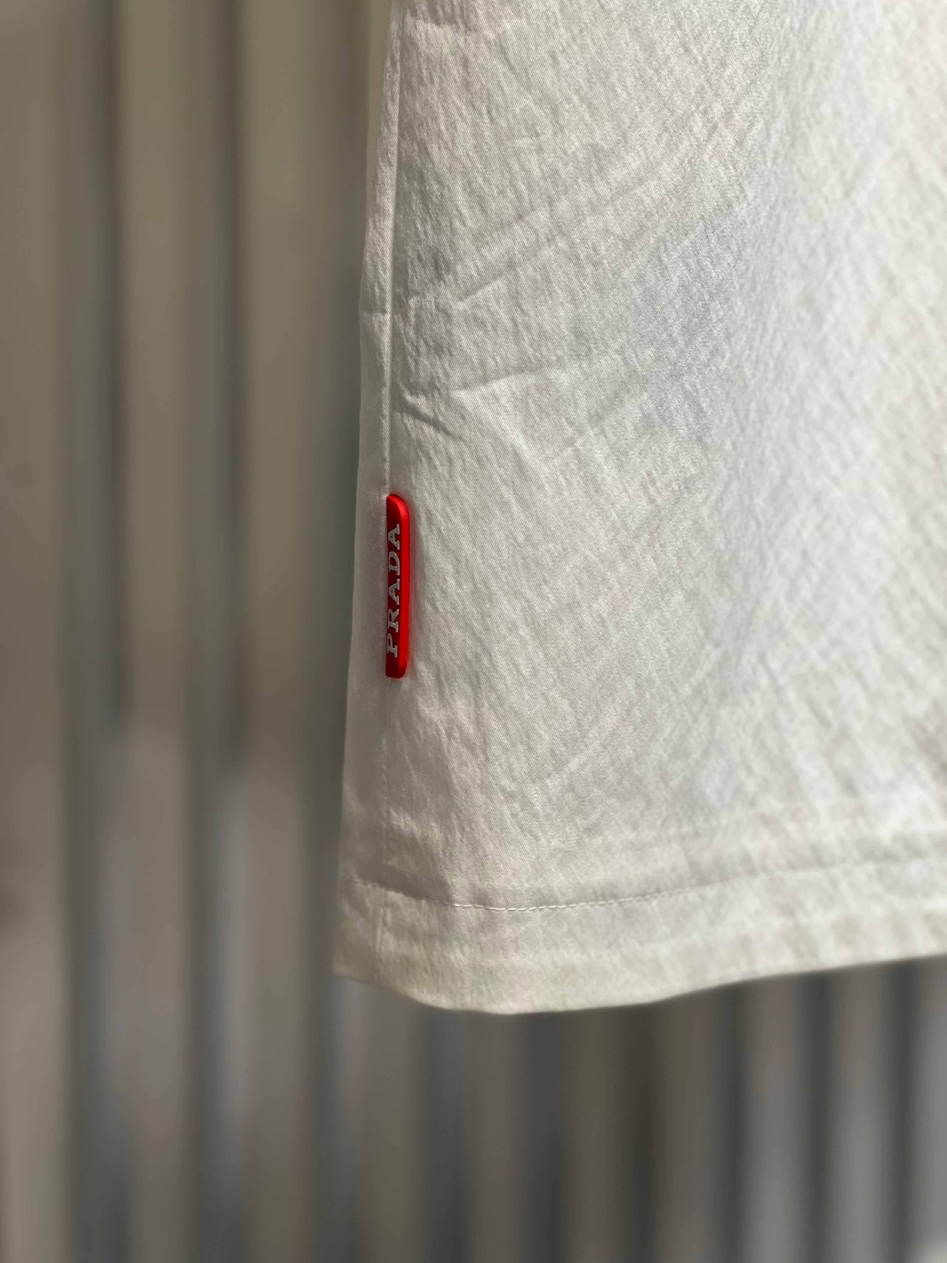 Prada - White Full-Zip Short Sleeve Utility Shirt