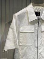 Prada - White Full-Zip Short Sleeve Utility Shirt
