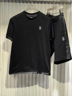 Brunello Cucinelli - Black Layered T-Shirt with Chest Monogram