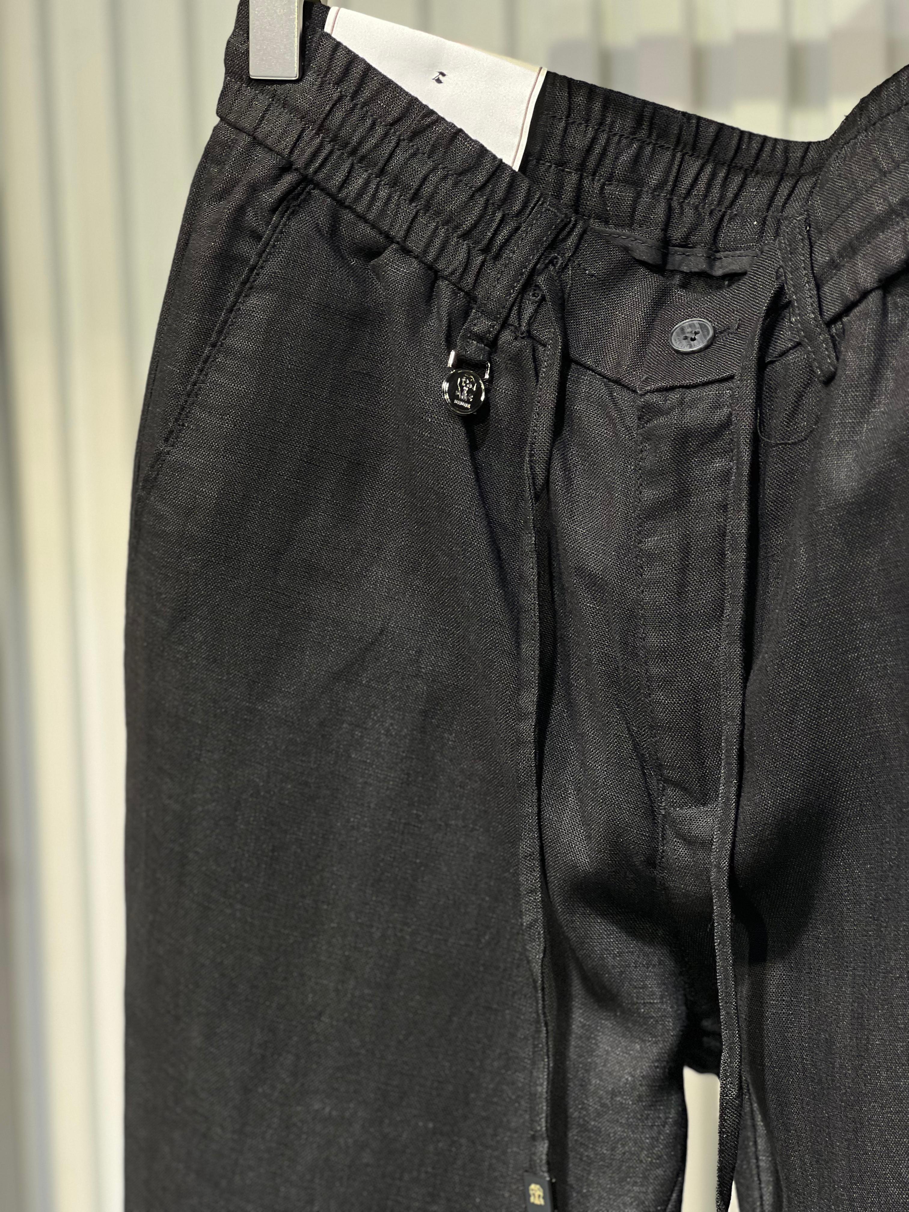 Brunello Cucinelli - Black Drawstring Cargo Trousers
