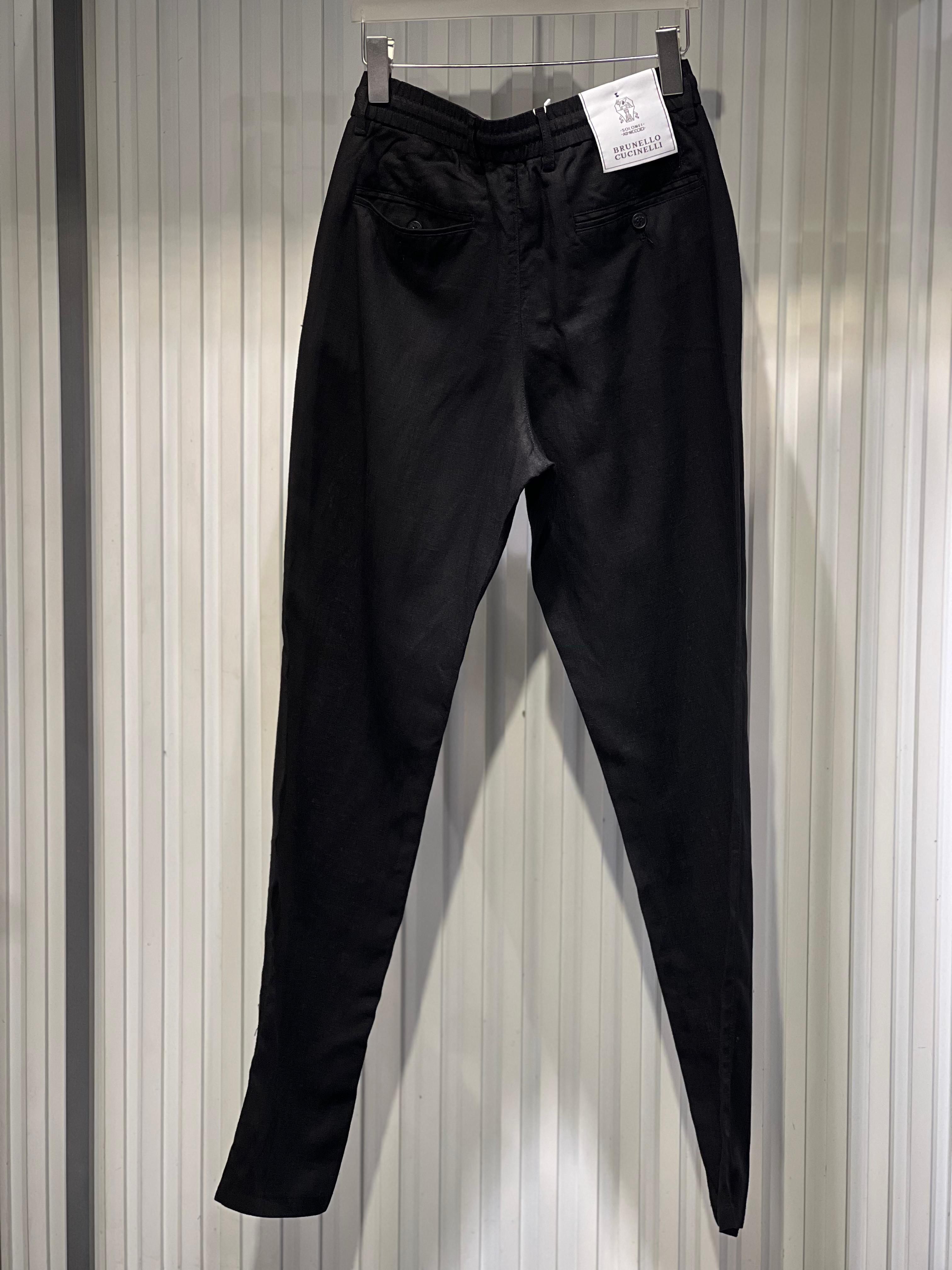 Brunello Cucinelli - Black Drawstring Cargo Trousers