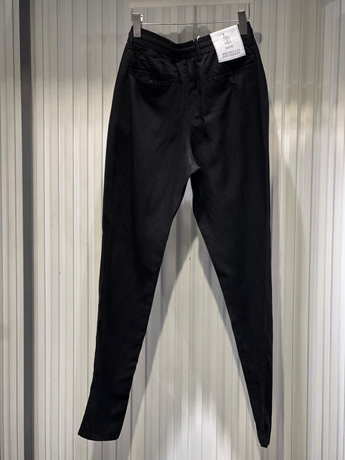 Brunello Cucinelli - Black Drawstring Cargo Trousers