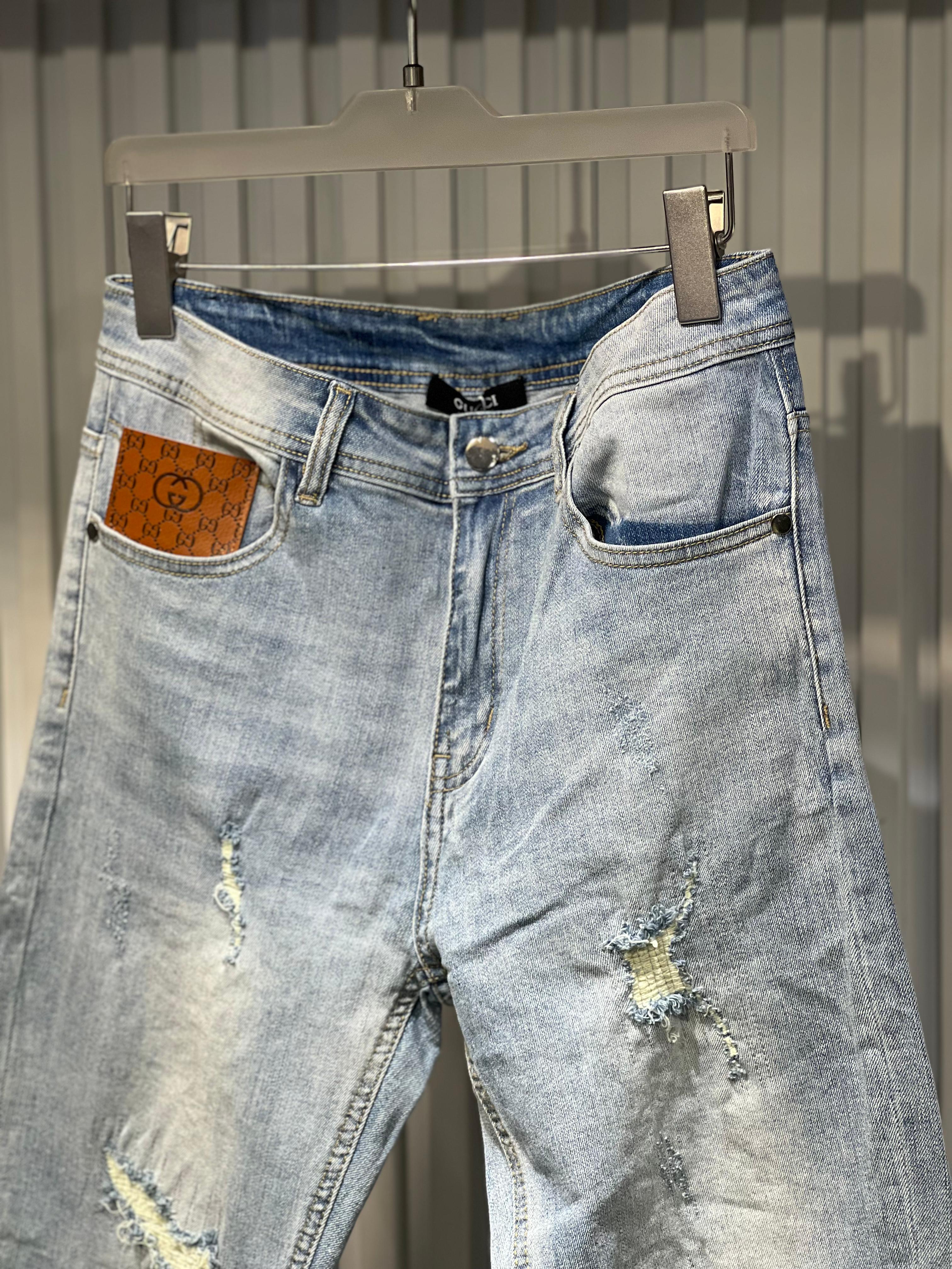 Gucci - Light Wash Straight Leg Denim Jeans