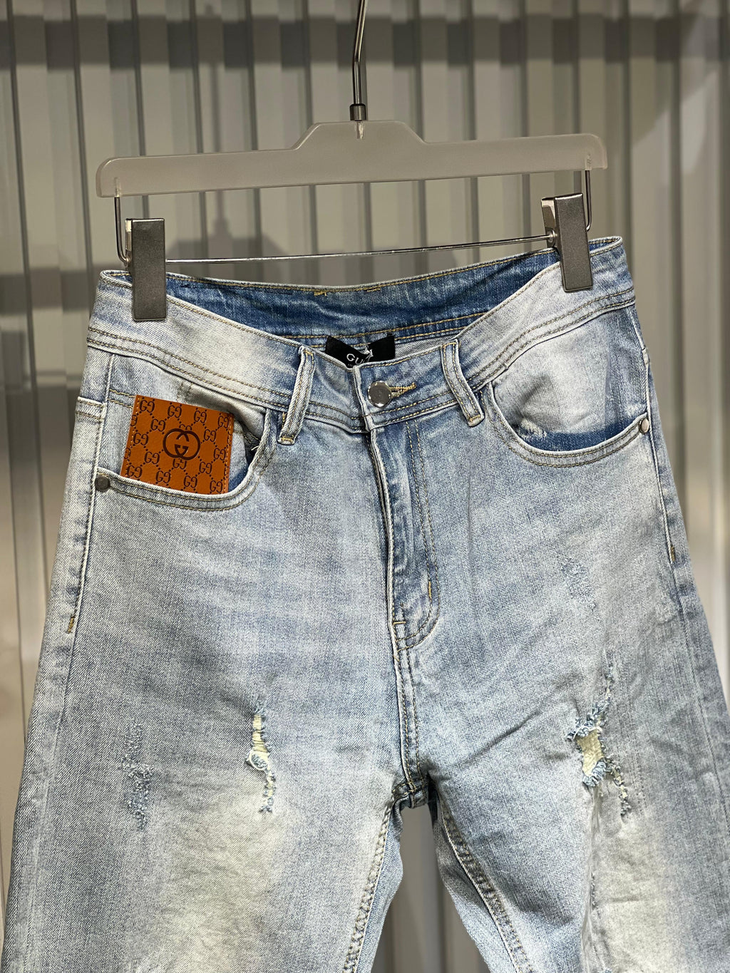 Gucci - Light Wash Straight Leg Denim Jeans