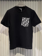 Dior - Black Crew Neck T-Shirt with Oblique Pocket