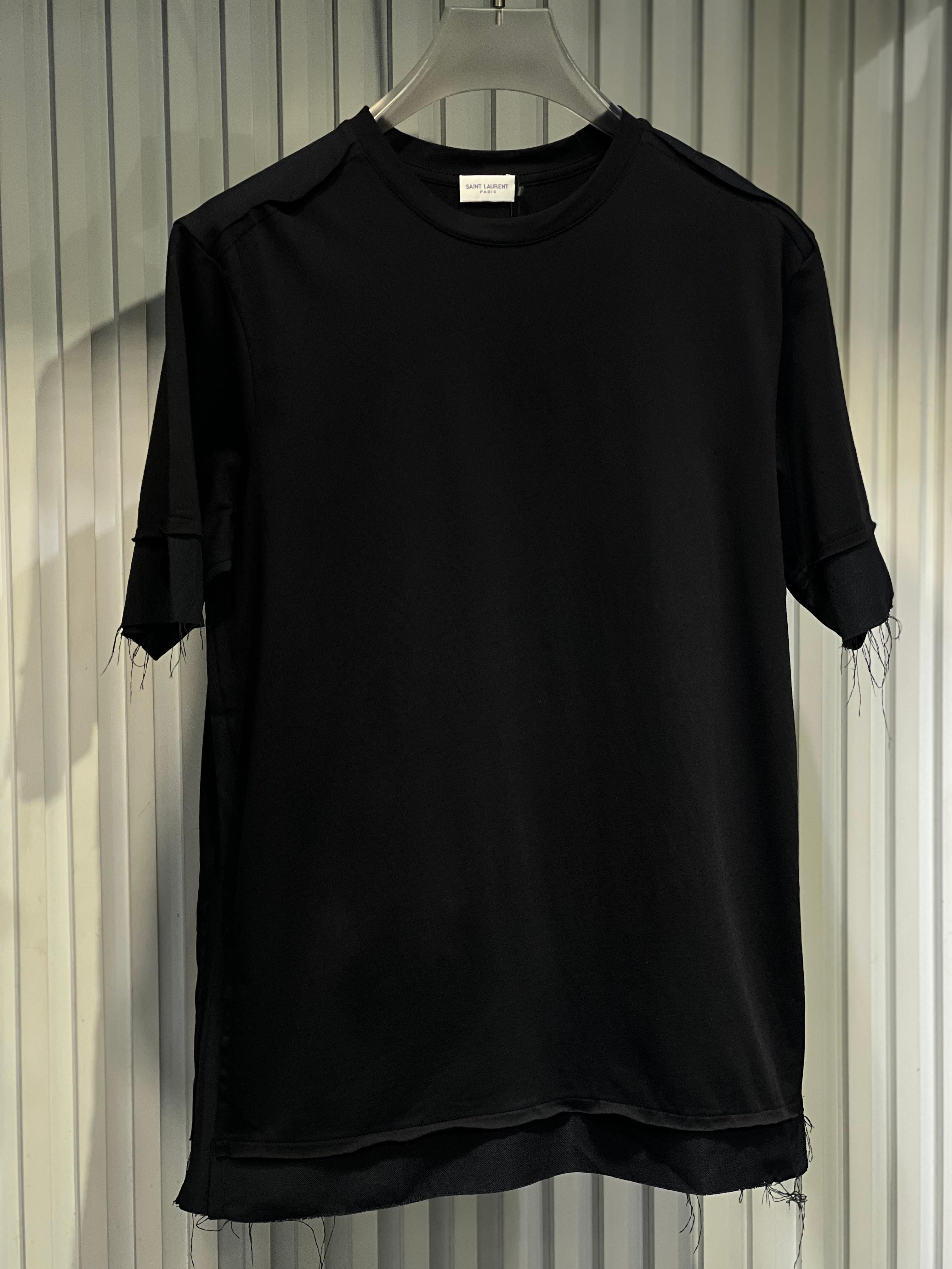 Saint Laurent - Black Distressed Layered T-Shirt