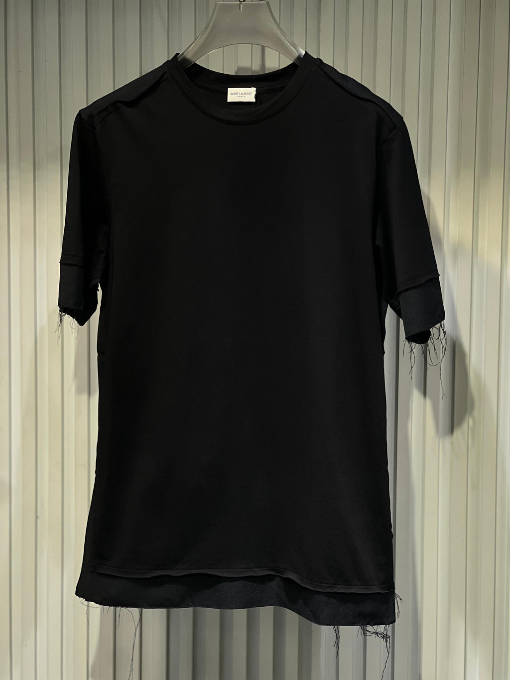 Saint Laurent - Black Distressed Layered T-Shirt