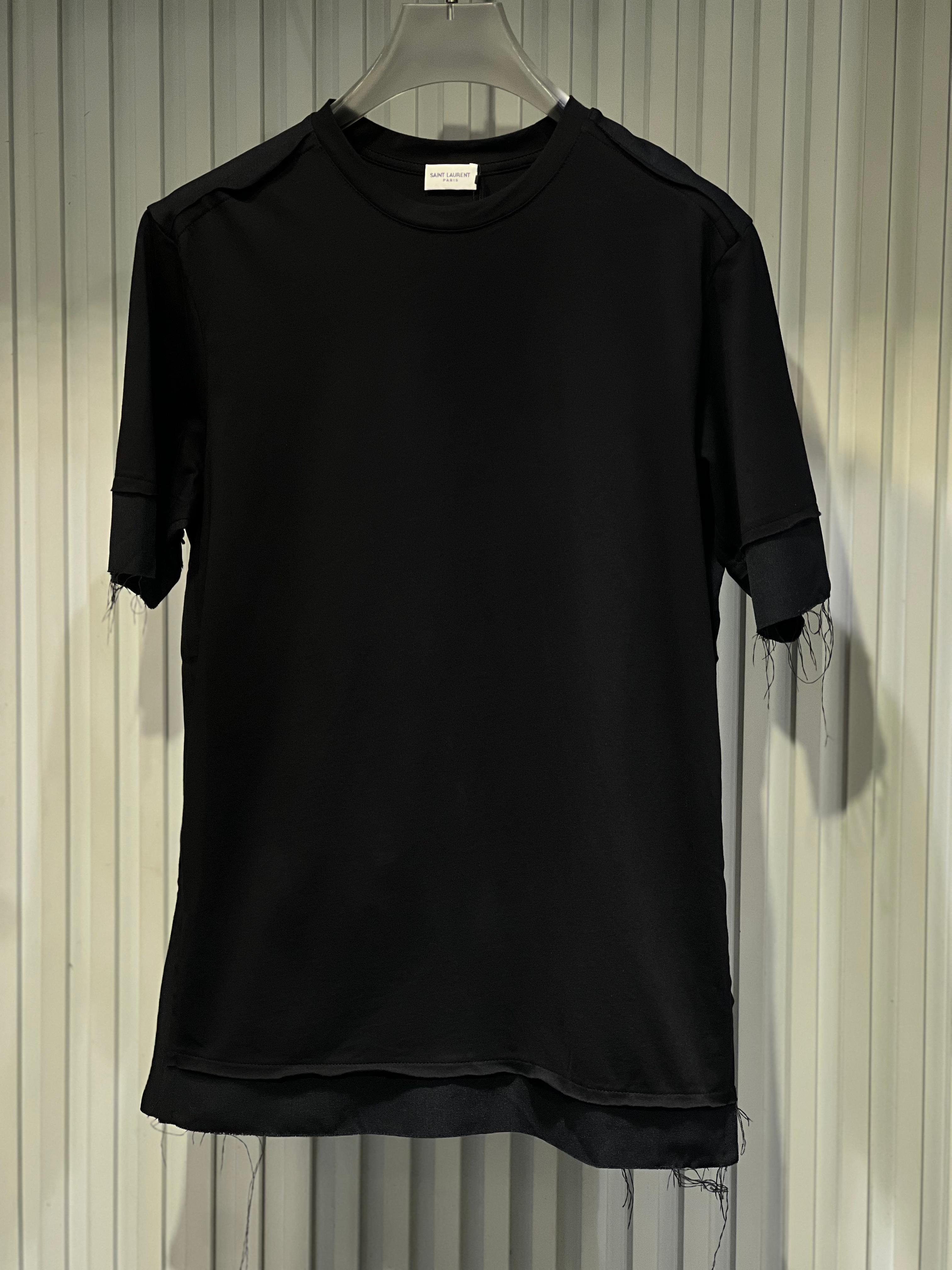 Saint Laurent - Black Distressed Layered T-Shirt