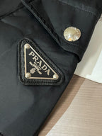 Prada - Black Hooded T-Shirt with Utility Pocket