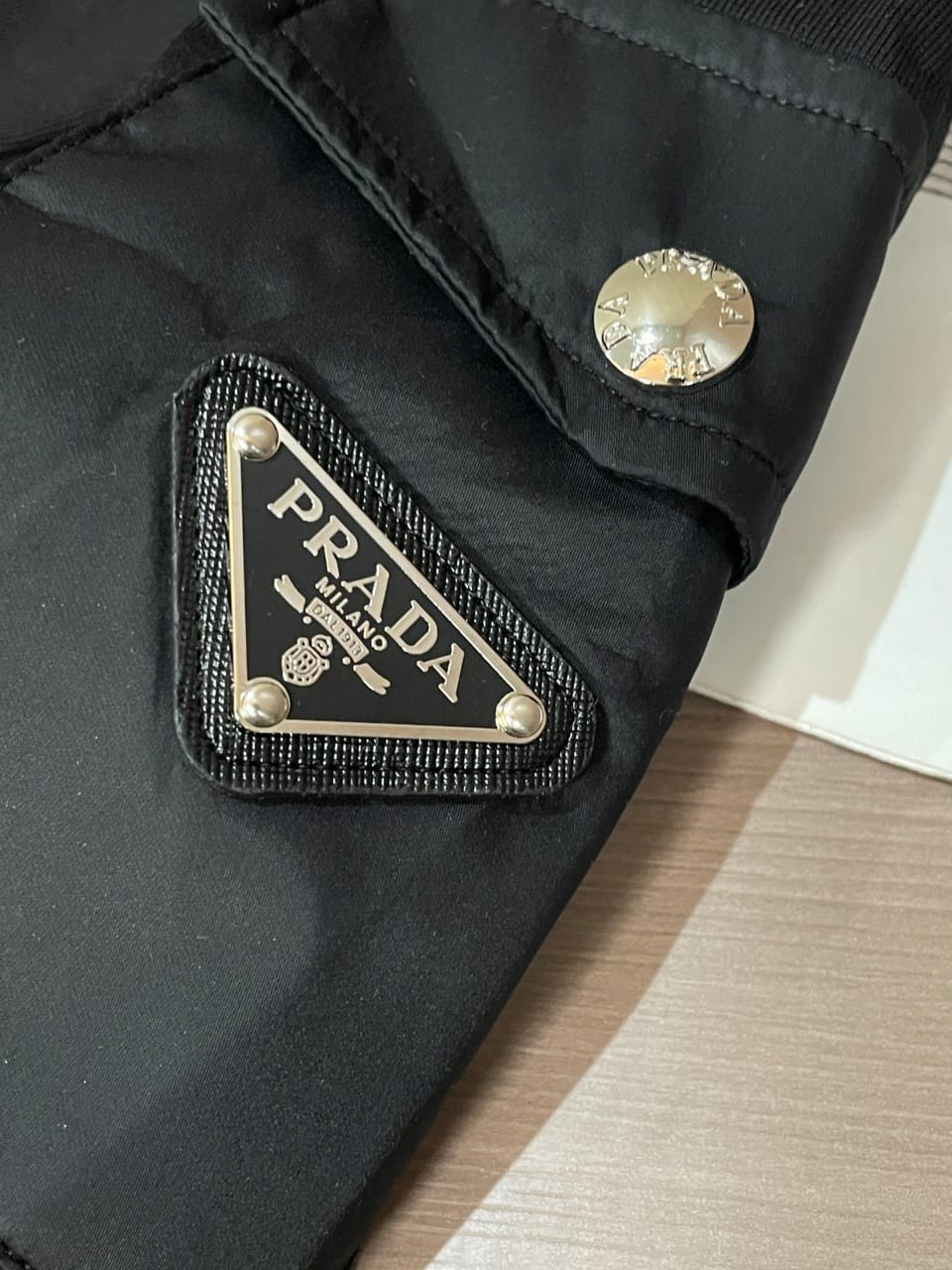 Prada - Black Hooded T-Shirt with Utility Pocket