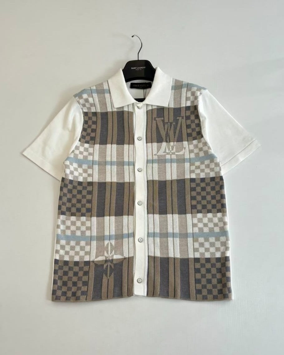 Louis Vuitton - Multi-Pattern Knit Polo Shirt with Monogram