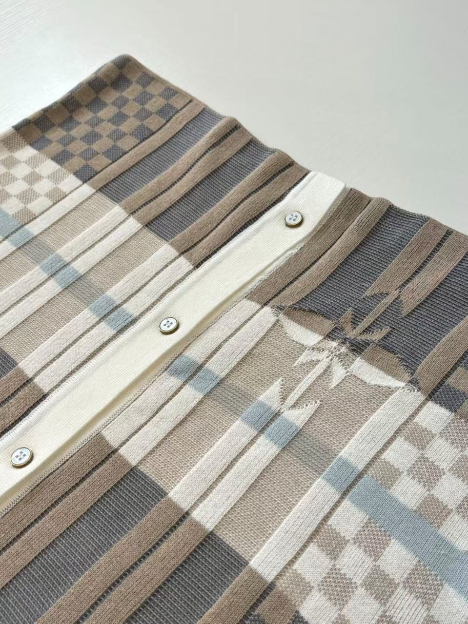 Louis Vuitton - Multi-Pattern Knit Polo Shirt with Monogram