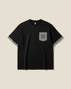 Loewe - Black T-Shirt with Gingham Pocket and Cuffs
