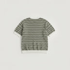 Loro Piana - Olive Green & White Striped Knit T-Shirt