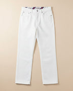 Gucci - White Straight Leg Jeans with Web Detail