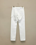 Gucci - White Straight Leg Jeans with Web Detail