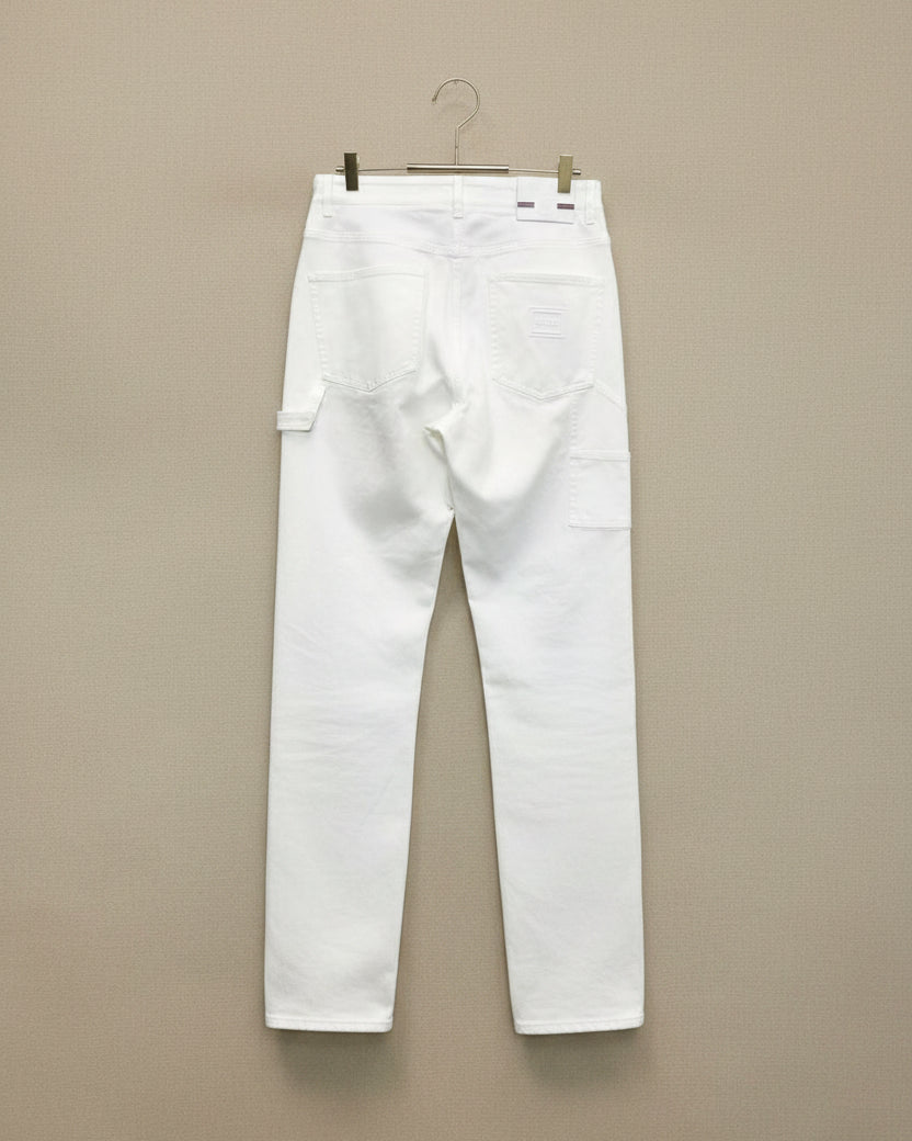 Gucci - White Straight Leg Jeans with Web Detail