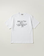 Prada - White Crew Neck T-Shirt with Calligraphy Logo Print
