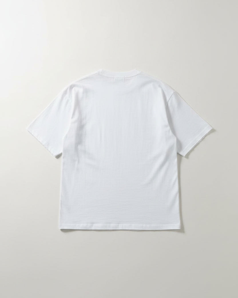 Prada - White Crew Neck T-Shirt with Calligraphy Logo Print