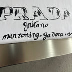 Prada - White Crew Neck T-Shirt with Calligraphy Logo Print