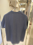 Loewe - Navy Zip Polo T-Shirt with Anagram Logo & Contrast Stitching
