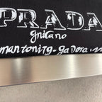 Prada - Black Crew Neck T-Shirt with Calligraphy Logo Print