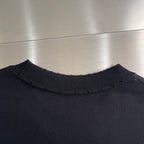 Prada - Black Crew Neck T-Shirt with Calligraphy Logo Print