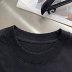 Prada - Black Crew Neck T-Shirt with Calligraphy Logo Print