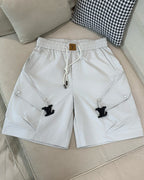 Louis Vuitton - Light Grey Cargo Shorts with Zipper Details