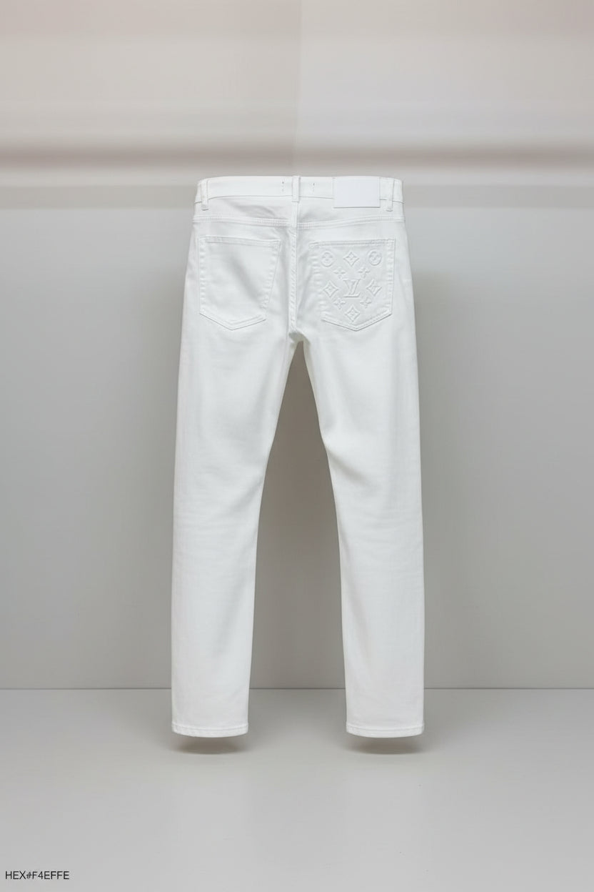 Louis Vuitton - White Straight Leg Jeans