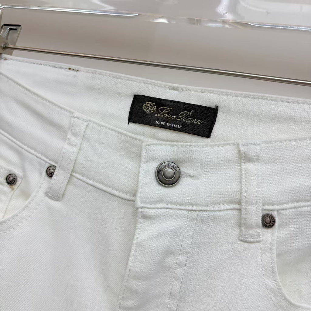 Loro Piana - White Straight Leg Denim Jeans