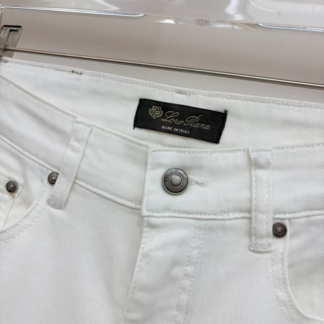 Loro Piana - White Straight Leg Denim Jeans