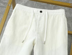 Loro Piana - White Linen Long Sleeve Shirt & Drawstring Trousers Set