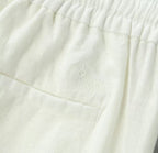 Loro Piana - White Linen Long Sleeve Shirt & Drawstring Trousers Set