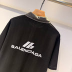 Balenciaga - Black Polo Shirt with Distressed Collar and Logo