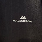 Balenciaga - Black Polo Shirt with Distressed Collar and Logo