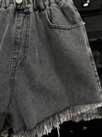 Dior - Kids' Washed Black Denim Hot Shorts