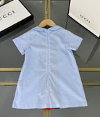 Gucci Kids - Peter Pan Collar Dress - Light Blue