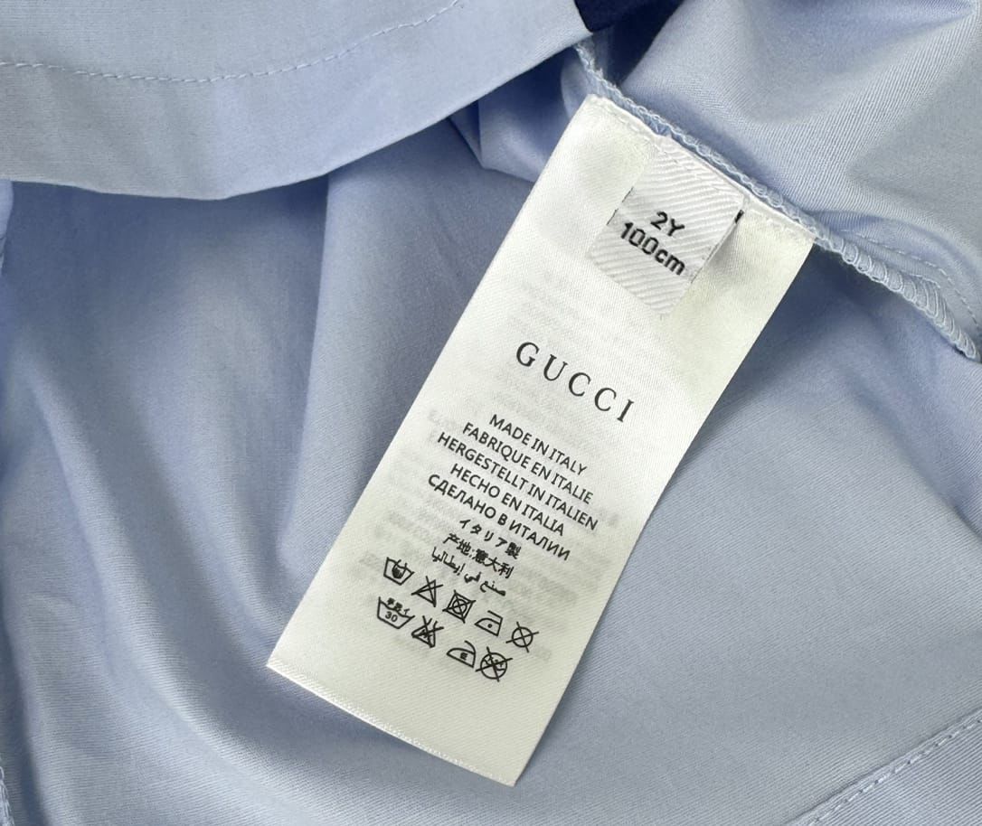 Gucci Kids - Peter Pan Collar Dress - Light Blue