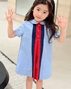 Gucci Kids - Peter Pan Collar Dress - Light Blue